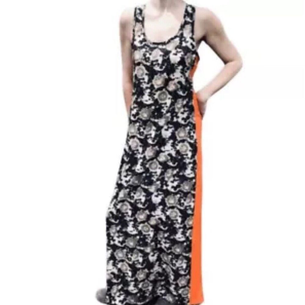 CUBIT Camo & Orange Racer Back Maxi Dress — Junior's SZ M (see measurements) - Picture 11 of 11